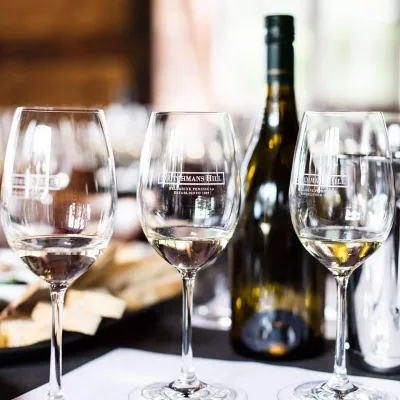 a half empty glasses of wine