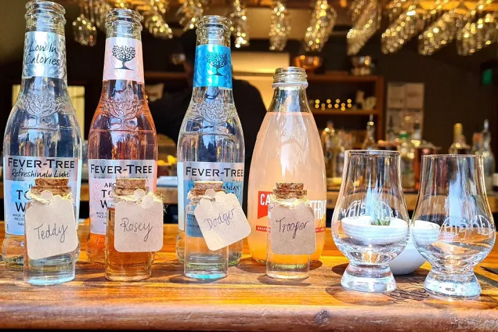 a bottle of wine on a table