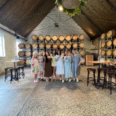 a group of people in a room