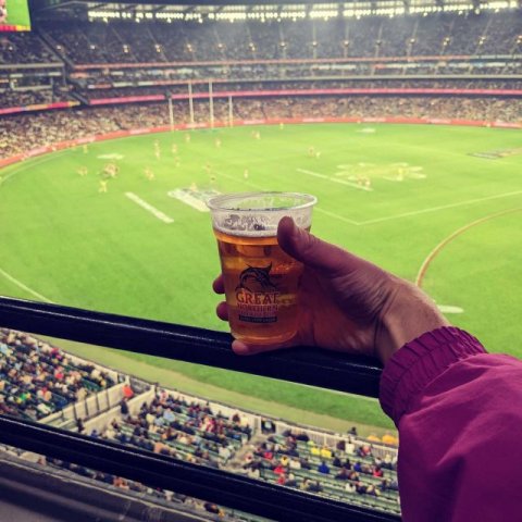 a person in a stadium