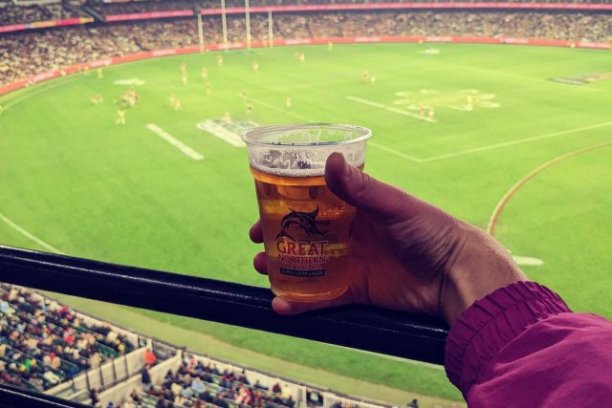 a person in a stadium