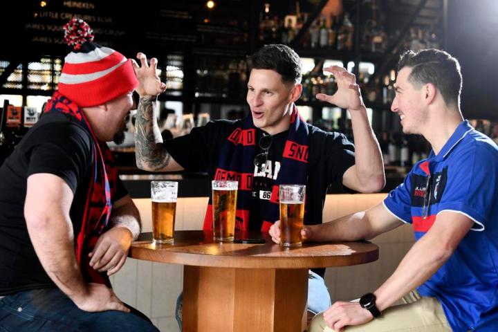 a man sitting on a table