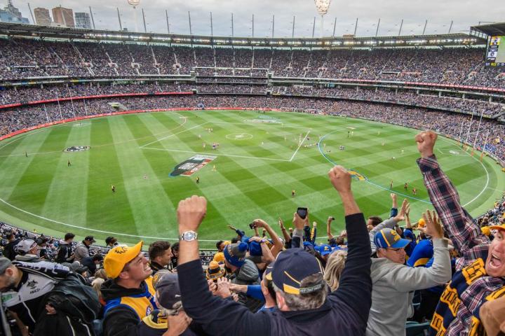 a stadium full of people